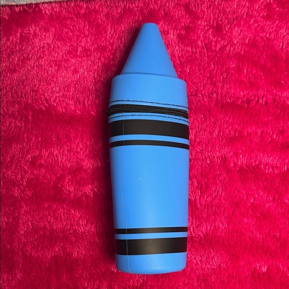 Blue Crayon-Shaped Pencil Case - Picture 1 of 3
